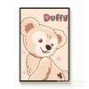 Pintura al óleo digital para colorear DIY cura niños de primaria colorear dibujos animados anime niña oso fresa rellenar pintura