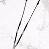 Hebilla Ajustable de Plata de Ley 925 Colgante Individual Doble Colgante Cadena de Marca Buda Tailandés Colgante Cadena Colgante Cordón Collar para Hombres y Mujeres