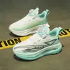 Zapatos para Niños 2026 Primavera/Verano Nuevo Estilo Zapatos Deportivos de Malla Transpirable para Niños Medianos y Grandes Zapatos para Correr con Botón Giratorio