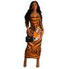 A7277 Conjunto de dos piezas sexy y ajustado con estampado de leopardo de estilo europeo y americano para club nocturno