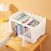 Caixa de Livros com Rodas Caixa de Classificação de Livros para Sala de Aula Caixa de Armazenamento Caixa de Armazenamento de Livros para Alunos em Casa Porta Dupla de Livros
