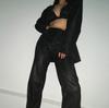 Estilo Ins Europeo y Americano Nueva Llegada Camisola Ajustada Recta Pantalones de Cintura Alta Sexy Abrigo de Lentejuelas Traje de Club Nocturno