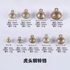 Campanas de cobre en stock, campanas de cabeza de tigre, campanas para pulseras y tobilleras hechas a mano para DIY, colgantes de campana para mascotas de sonido fuerte