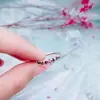 Nuevo 2023 bañado en plata artesanía tailandesa marca Buda característica esmalte anillo de cola anillo tailandés venta caliente transfronteriza