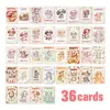 Compra Directa Transfronteriza de 36 Tarjetas Educativas Infantiles con Ilustraciones de Acuarela de Perros Lindos Vintage Estilo Expresión Emocional