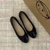 Primer Encuentro Temporada 5cm Aumentador de Altura Retro Versátil Ligero Commuting Francés Suela Suave Otoño Moño Zapatos de Ballet