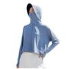 Chal de verano con nuevo estilo, ropa de protección solar, ligera, fresca, para exteriores, con protección UV, de seda helada, capucha de protección solar, ropa de protección solar transpirable.