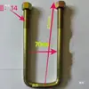 Fabricante tornillo en U abrazadera de placa de acero de arco cuadrado para camión remolque Sanma 14 de grosor 16 de grosor