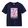 Europa y Estados Unidos Transfronterizo Más Vendido Clase Padres e Hijos Ropa Ropa Infantil Verano Color Sólido Estampado de Letras Algodón Manga Corta Camiseta