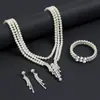 Popular Collar, Aretes, Pulsera Transfronteriza, Moderno, Gama Alta, Elegante, Exquisito y de Gama Alta Set de Joyería de Perlas para Mujer