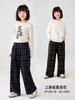 Pantalones Vintage con Perlas para Niñas Primavera y Otoño 2025 Pantalones Anchos Sueltos para Niños Ropa Exterior para Niños Medianos y Grandes Pantalones Rectos Pantalones Casuales