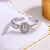 Anillo Ovalado Estilo Coreano Blogger Ins Japonés Moda Artículo Sencillo Diseño de Nicho Personalidad Anillo Geométrico Mayoreo
