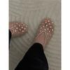Zapatos Planos de Malla con Pedrería Estilo Hada de Aspecto Elegante, Boca Baja, Nuevos de Otoño, Nicho de Gama Alta, Piel Suave, Mary Jane para Mujer