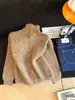 Fábrica de Suéteres Dalong Suéter de Punto Coreano Retro Cuello Alto para Mujer Otoño e Invierno Estilo Perezoso Holgado Cardigan Grueso