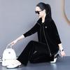 Traje deportivo de estilo occidental para mujer primavera y otoño 2024 nueva moda abrigo elegante suelto para correr ropa casual traje de tres piezas moda