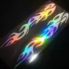 Pegatinas Reflectantes de Llama Colorida para Coche Pegatinas de Fuego Fantasma para Motocicleta Eléctrica Pegatinas Decorativas para Capó de Coche