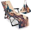 Funda para silla de playa transfronteriza funda para silla de playa de microfibra serie de mariposas con impresión digital 3D