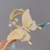 Pinza para el Cabello de Aleación Estilo Coreano Mariposa Borla Estilo Antiguo Verano 2025 para Mujeres Accesorios Frescos y Dulces para la Parte Posterior de la Cabeza