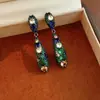 Brincos de Borboleta e Flor de Zircônia Azul Ultra Brilhante Transfronteiriços, Brincos de Luxo Leve e de Alta Qualidade, Versáteis, Modernos e Exquisitos para Mulheres