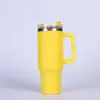 Taza de Hielo con Popote Transfronteriza de 40 oz Termo de Acero Inoxidable 304 Asa Portátil para Exteriores Taza de Coche de Alto Valor