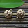 DIY joias acessórios 14mm cor ouro fundido cobre oco Flor bola pingente antigo colar pingente fabricantes por atacado