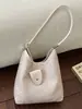 Bolso de Tote Relajado Alta Estética Color Sólido Textura Tejida Simple Bolso Cubo Casual Perezoso Debajo del Brazo Viaje Diario Bolso de Hombro Único