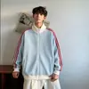Chaqueta a rayas estilo americano para hombre, top de marca juvenil de moda para primavera y otoño, chaqueta de béisbol deportiva holgada y versátil