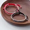 Prata S925 Simples e Estiloso Pulseira de Casal com Contas de Pérola Prata Dupla Camada Pulseira DIY Feita à Mão C0753