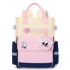 Mochila escolar para alunos do ensino fundamental, mochila de costas dupla, mochila de mão, novo estilo transfronteiriço, leve, à prova d'água, grande capacidade, para ir à aula, reforço escolar, atacado