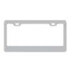 Marco Brillante para Placa de Matrícula Acero Inoxidable Cubierta para Placa de Matrícula de Coche Accesorios para Coche con Tornillos Cubierta Soporte Neutro para Placa de Matrícula de Coche de EE. UU.