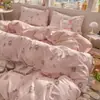 Ins Amigable con la Piel Versátil Clase A Algodón Lavado Tradicional Hilo tipo Nube Juego de Cuatro Piezas Dormitorio Estudiantil Juego de Tres Piezas Suave y Cómodo