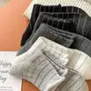 Meias Risadas Novas de Primavera e Outono, Meias Curtas Retrô para Mulheres, Meias Simples de Algodão Estilo Coreano com Borda Enrolada, Meias Largas para Mulheres