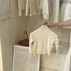 Camisa básica de primavera y otoño para mujer y niño, estilo infantil, con personalidad, moderna, coreana, de color sólido, con orejas de madera, para interior y exterior.
