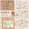Yujian Eslite Calle Antigua Gato Viajero Serie Notas de Viaje Pegatinas Decorativas Estilo Chino Collage Inmersivo Material para Diario DIY Pegatinas