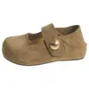Cómodos zapatos nuevos de primavera/otoño 2026 de un solo color, zapatos de mujer sin cordones de punta fina, estilo Mary Jane de 4 cm, zapatos de estilo francés con plataforma interior para aumentar la altura, estilo Birkenstock