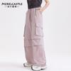 Calça de Corda para Meninas Primavera 2025 Novos Alunos do Ensino Fundamental e Adolescentes Calças Paraquedista Calças Super Bonitas de Primavera para Meninas