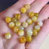 Contas Soltas de Abóbora de Jade, Contas de Abóbora de Jade Amarelo para Pulseiras DIY, Contas Soltas para Venda por Atacado, Contas Soltas para Artesanato DIY