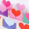 Tarjeta de felicitación universal con forma de corazón creativa coreana transfronteriza Tarjeta de mensaje de agradecimiento y bendición Tienda de flores para festivales y cumpleaños Flores frescas Regalos pequeños