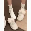 Pantuflas de felpa con suela gruesa, con forro adicional para abrigar y antideslizantes, estilo mujer, nuevo invierno 2026, con plataforma para aumentar altura, pantuflas de algodón engrosadas