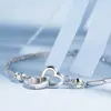 Japón y Corea del Sur personalidad dulce simple pulsera de doble corazón Pulsera Corazón a Corazón joyería pulsera de corazón una generación de cabello