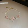 Pulseira Vazia de Abóbora de Zircônia Banhada a Ouro Real Estilo Francês Luxo Leve Nobre Elegante Pulseira Nicho Pulseira High-end para Mulheres