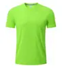 Camiseta Esportiva de Verão Redonda de Secagem Rápida de Seda de Gelo Cor Lisa Antibacteriana Manga Curta Roupa de Trabalho Respirável Camisa Publicitária