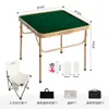 Mesa de Mahjong Plegable para Exteriores, Mesa Pequeña Plegable para Acampar y Viajar, Mesa Plegable Portátil de Aleación de Aluminio Ajustable