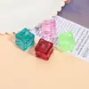 Cubos de Gelo Simulados Luminosos Transparentes de Acrílico Altamente Transparentes, Acessórios de Resina para Capa de Celular com Cola de Creme DIY Feitos à Mão