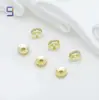 Contas Espaçadoras Preenchidas com Ouro 18K que Preservam a Cor Diamantes Micro-Pavimentados Espaçador Redondo de 6mm Anel de Diamante Material para Montagem de Pulseiras DIY Feito à Mão Venda por Atacado