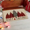 Tapetes de Chão de Natal Transfronteiriços Papai Noel Boneco de Neve Veludo de Cristal Tapete Estampado Cozinha Tapetes Antiderrapantes Tapetes Absorventes