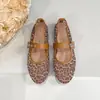 Sapatos Mary Jane com Estampa de Leopardo Retrô Transfronteiriços para Mulheres 2026 Novos Sapatos Rasos com Fivela Tamanho Grande Sapatos Femininos