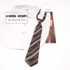 Estilo Japonês JK Café Listrado Combinando Conjunto de Camisa Gravata de Laço Manual Livre Gravata Feminina Gola Estilo College Retrô Flor Moda Casual