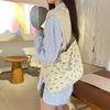Nova Bolsa de Lona com Veludo Cotelê Design Retrô Simples e Fashionable Bolsa de Ombro Grande Capacidade Bolsa de Tecido para Aula de Estudante