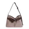 Bolso de gamuza para mujer, gran capacidad, nuevo estampado de leopardo de otoño 2026, bolso cruzado simple y elegante, bolso de mano para el trabajo
